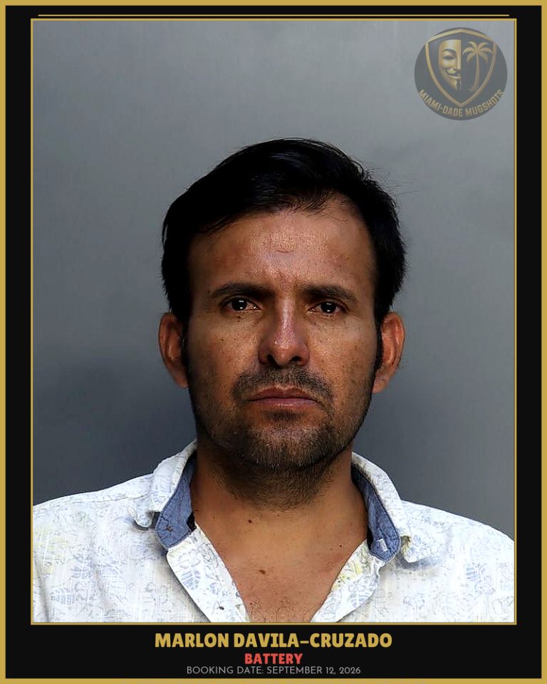 Davila-Cruzado Marlon  Jomelini Arrested – BATTERY – Miami-Dade County (September 12, 2026)