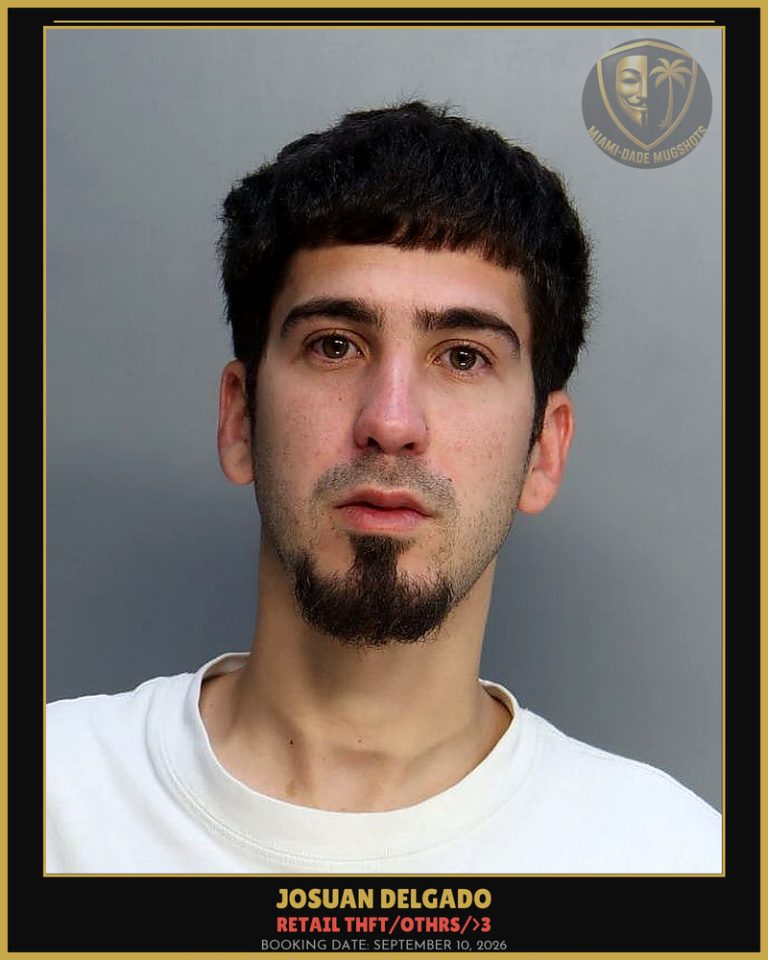 Delgado Josuan Arrested – RETAIL THFT/OTHRS/>3 – Miami-Dade County (September 10, 2026)