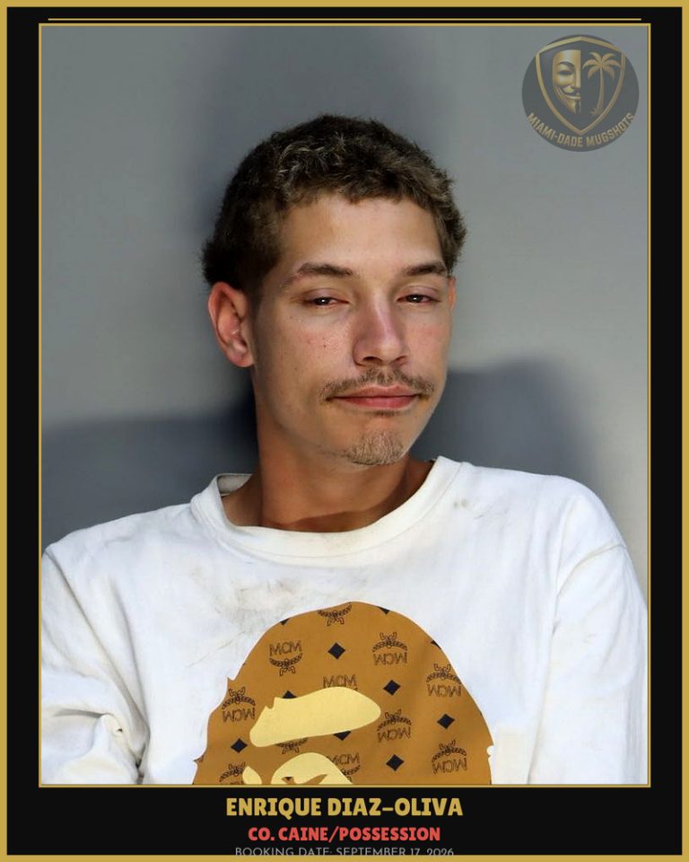 Diaz-Oliva Enrique Arrested – Co. Caine/POSSESSION – Miami-Dade County (September 17, 2026)