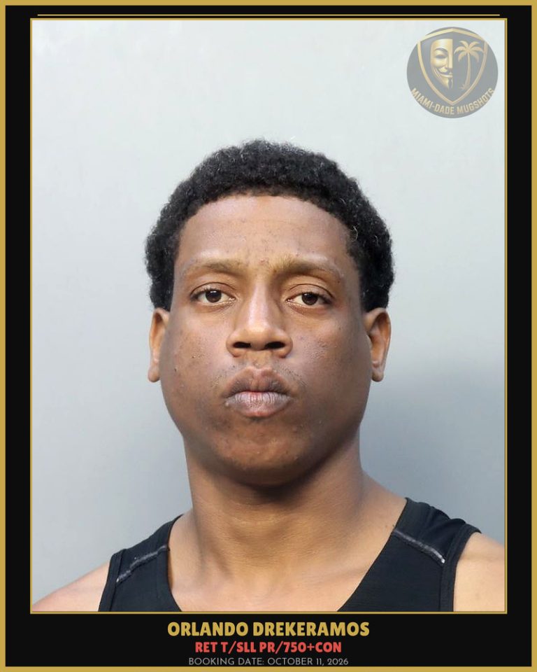 Drekeramos Orlando Arrested – RET T/SLL PR/750+CON – Miami-Dade County (October 11, 2026)