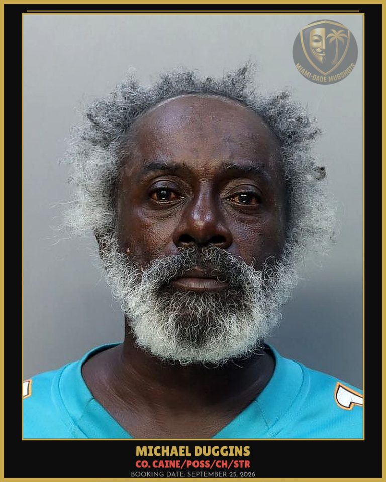 Duggins Michael Feron Arrested – Co. Caine/POSS/CH/STR – Miami-Dade County (September 25, 2026)