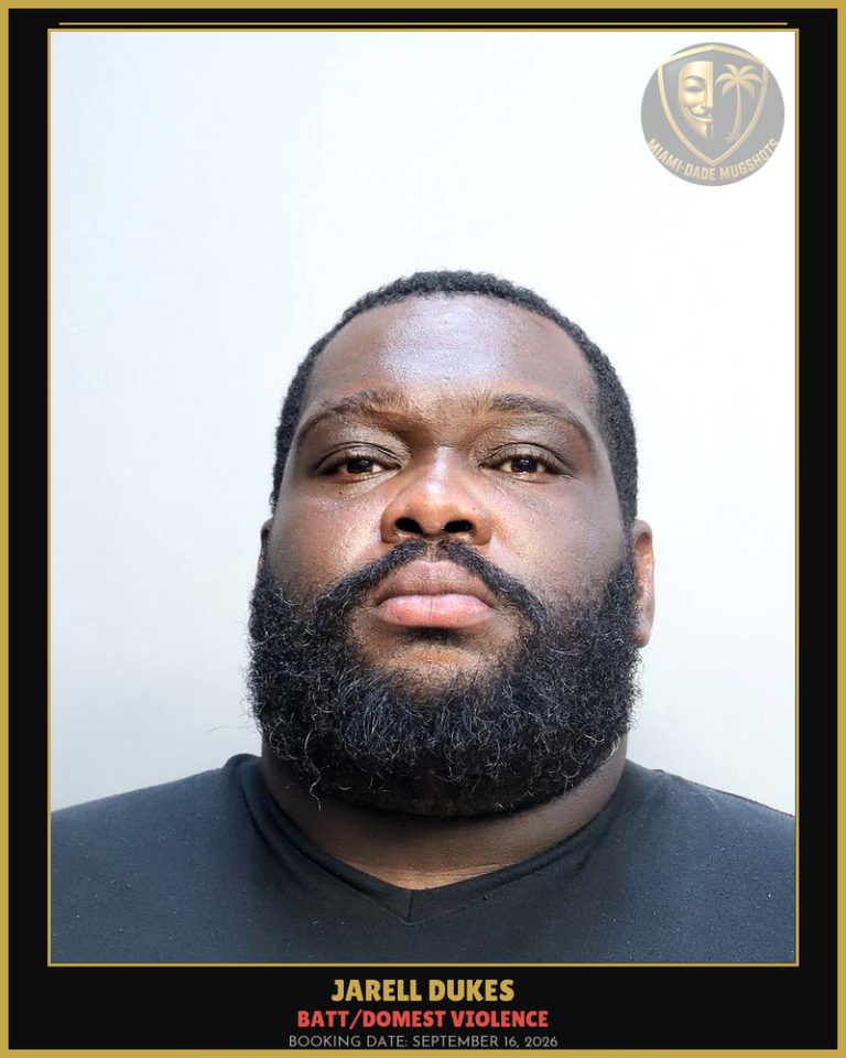 Dukes Jarell  Deion Arrested – BATT/DOMEST VIOLENCE – Miami-Dade County (September 16, 2026)