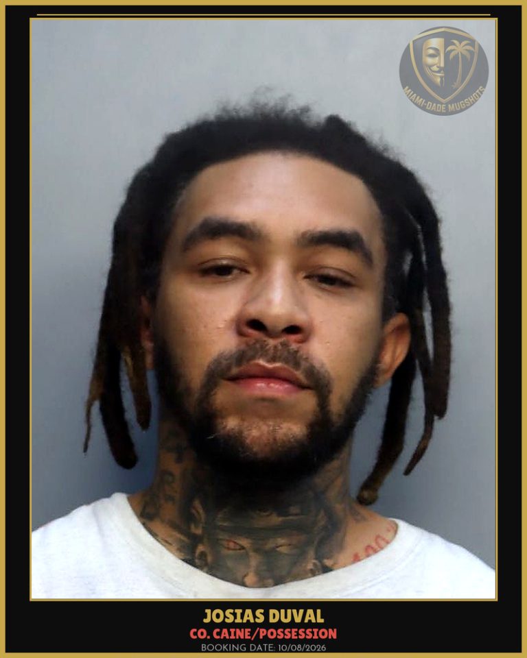 Duval Josias Arrested – Co. Caine/POSSESSION – Miami-Dade County (Unknown)