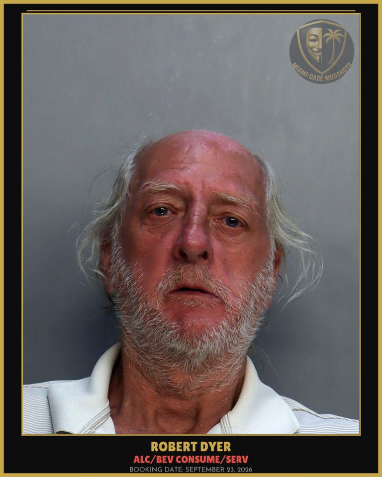 Dyer Robert  Angelo Arrested – ALC/BEV CONSUME/SERV – Miami-Dade County (September 23, 2026)