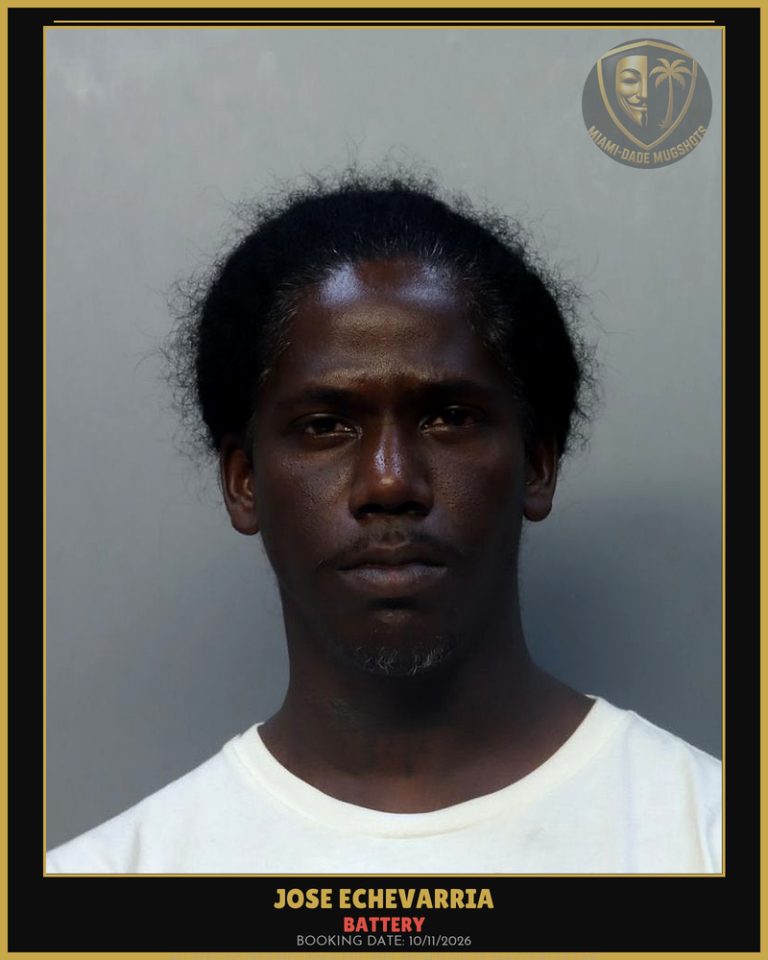 Echevarria Jose  Gabriel Arrested – BATTERY – Miami-Dade County (Unknown)