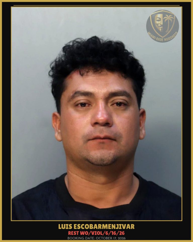 Escobarmenjivar Luis Antonio Arrested – REST WO/VIOL/6/16/26 – Miami-Dade County (October 17, 2026)