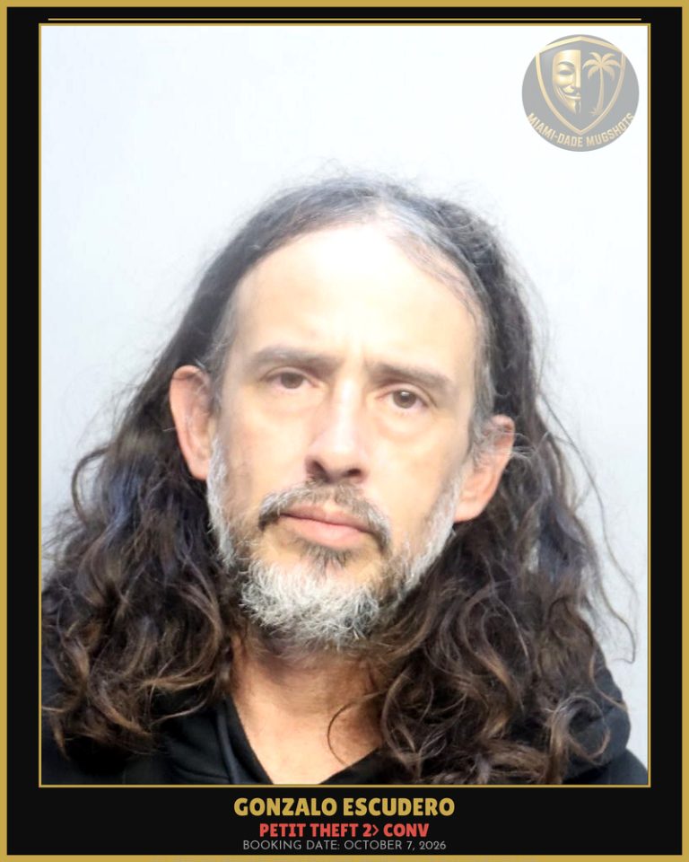 Escudero Gonzalo  Eduardo Arrested – PETIT THEFT 2> CONV – Miami-Dade County (October 7, 2026)