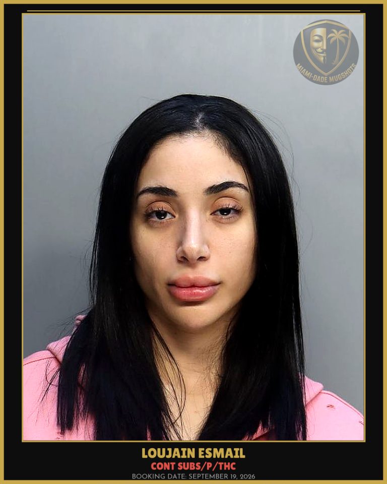 Esmail Loujain Arrested – CONT SUBS/P/THC – Miami-Dade County (September 19, 2026)
