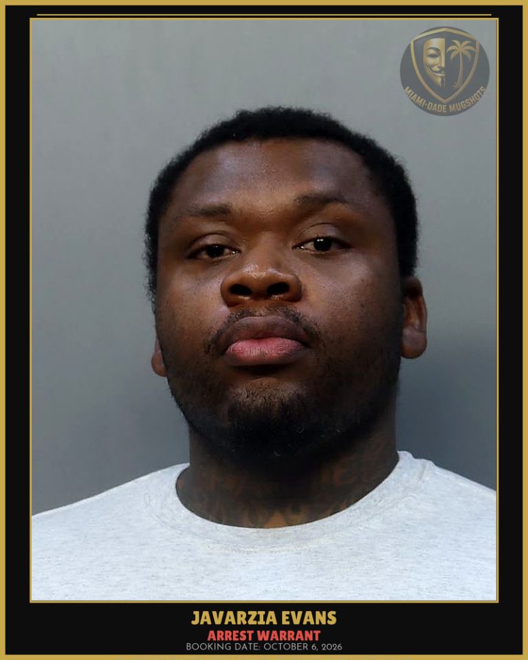 Evans Javarzia Arrested – ARREST WARRANT – Miami-Dade County (October 6, 2026)