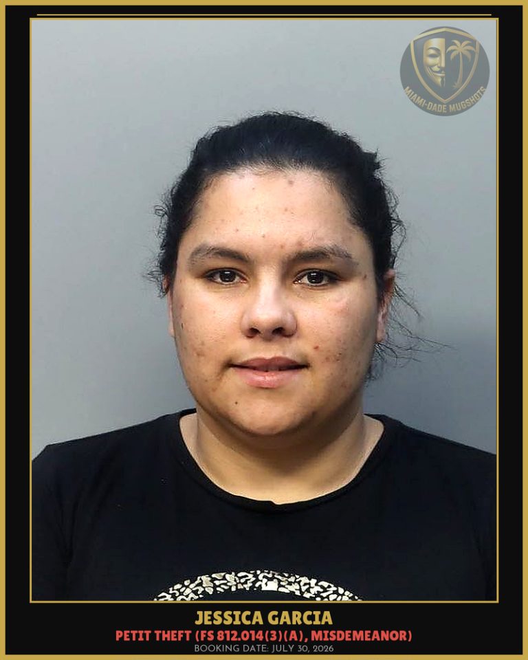 Jessica Garcia Arrested – Miami-Dade County (July 30, 2026)