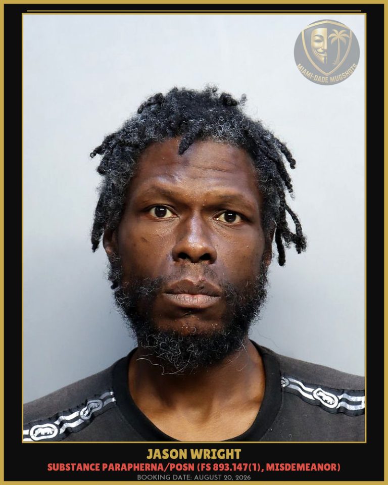 Jason Wright Arrested – Miami-Dade County (August 20, 2026)