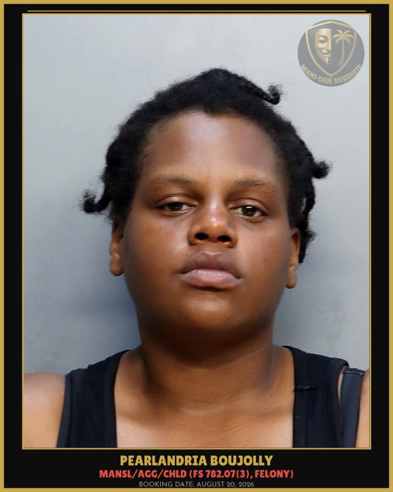 Pearlandria Boujolly Arrested – Miami-Dade County (August 20, 2026)