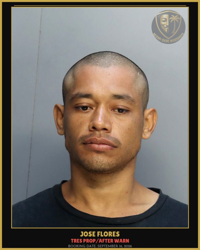 Flores Jose  Fernando Arrested – TRES PROP/AFTER WARN – Miami-Dade County (September 16, 2026)