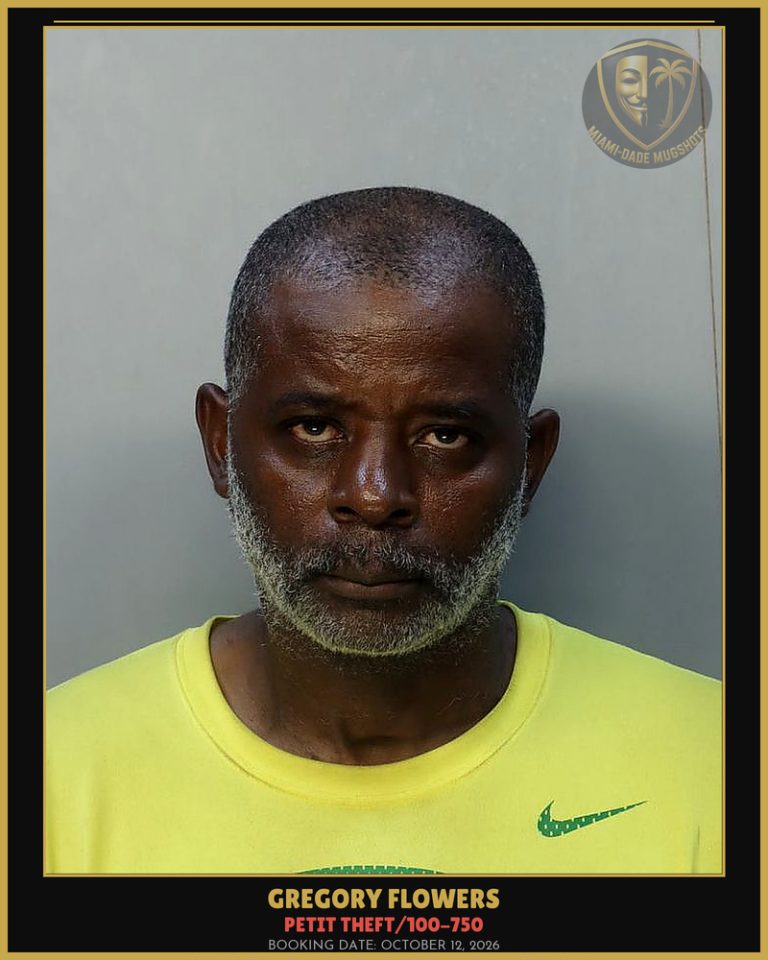 Flowers Gregory  Gee Arrested – PETIT THEFT/100-750 – Miami-Dade County (October 12, 2026)