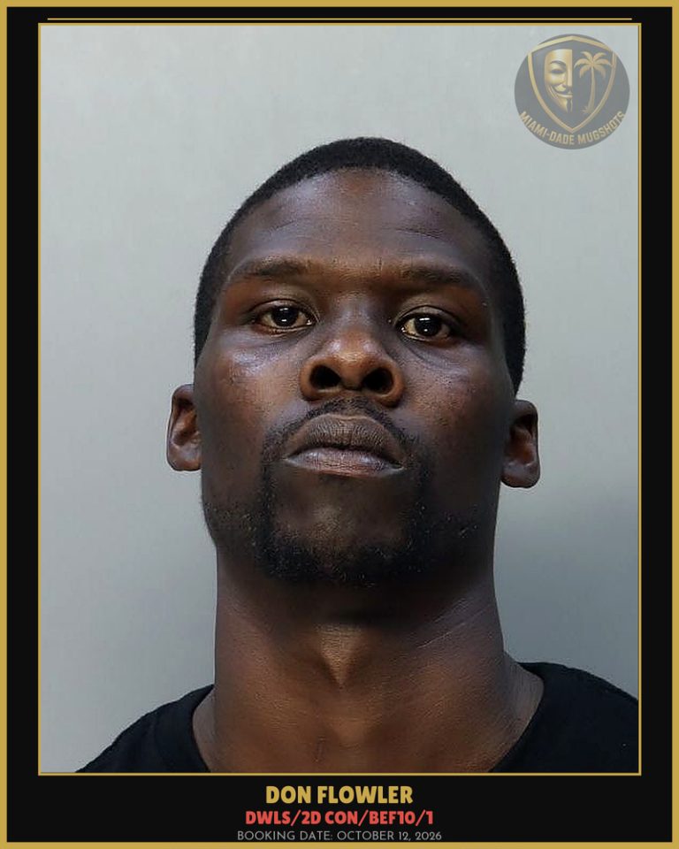 Flowler Don Arrested – DWLS/2D CON/BEF10/1 – Miami-Dade County (October 12, 2026)