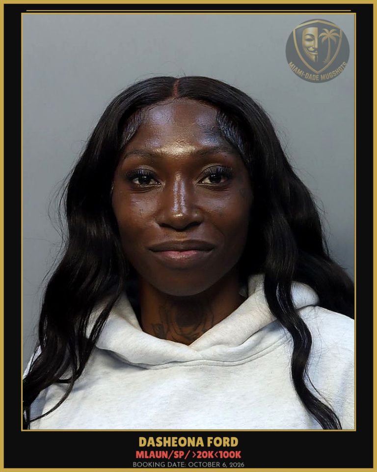 Ford Dasheona Arrested – MLAUN/SP/ >20K<100K – Miami-Dade County (October 6, 2026)