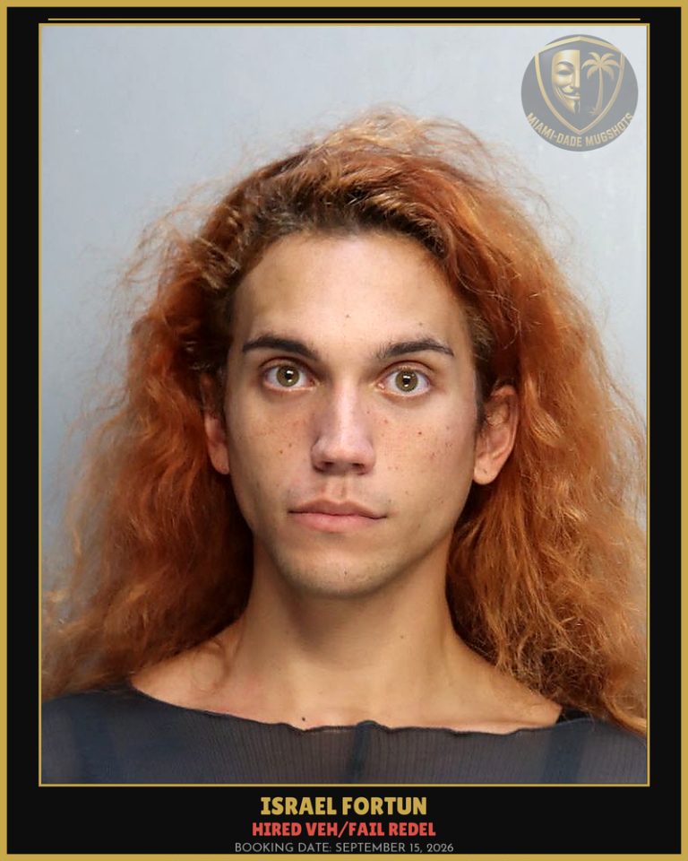 Fortun Israel Arrested – HIRED VEH/FAIL REDEL – Miami-Dade County (September 15, 2026)