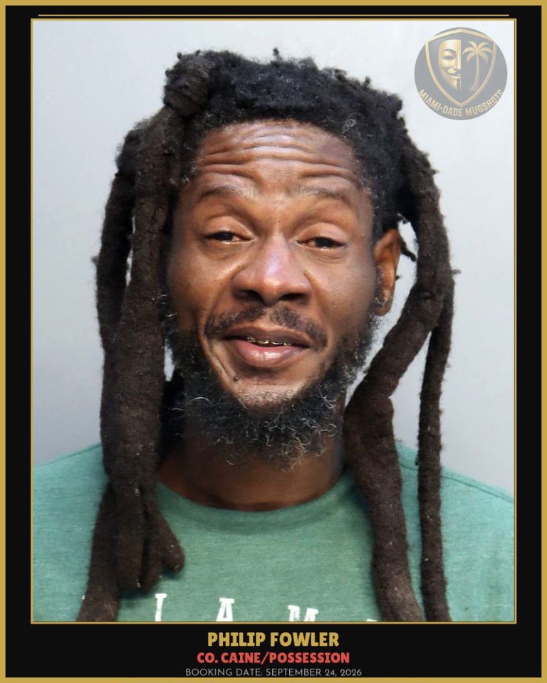 Fowler Philip Demetrus Arrested – Co. Caine/POSSESSION – Miami-Dade County (September 24, 2026)