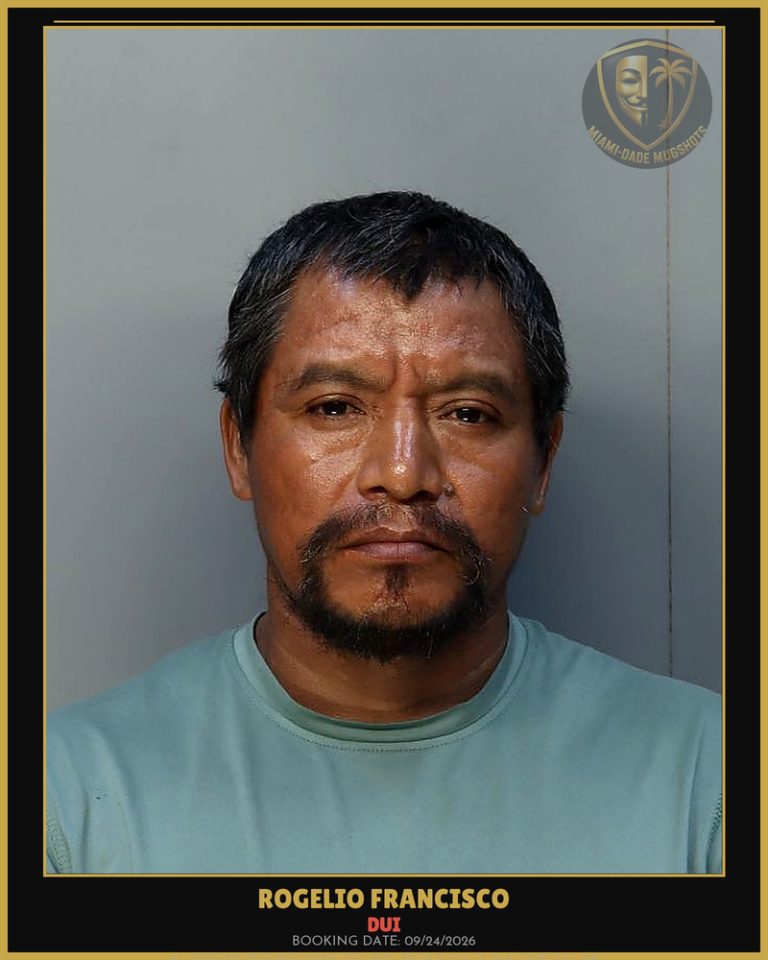 Francisco Rogelio Arrested – DUI – Miami-Dade County (Unknown)
