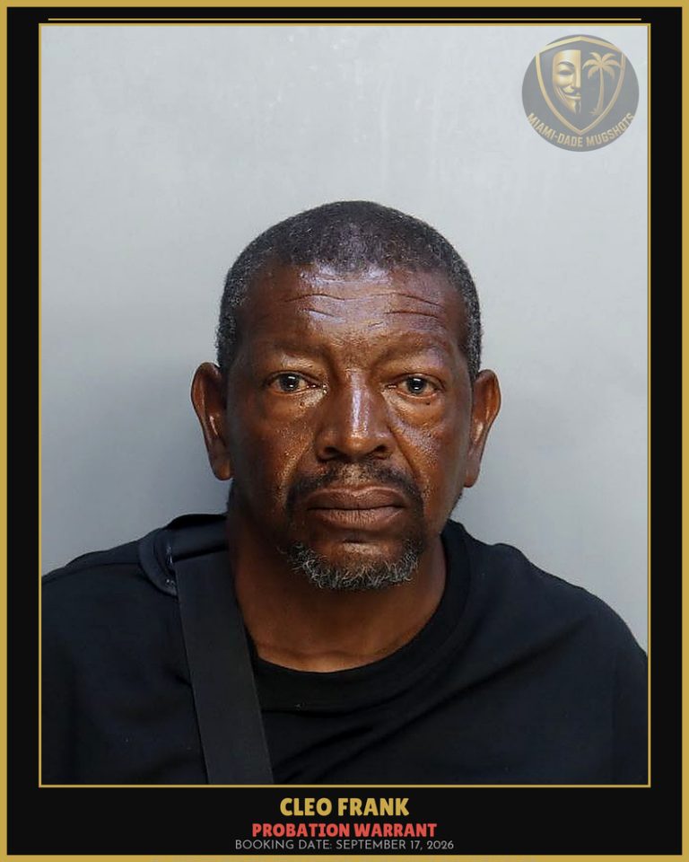 Frank Cleo Arrested – PROBATION WARRANT – Miami-Dade County (September 17, 2026)