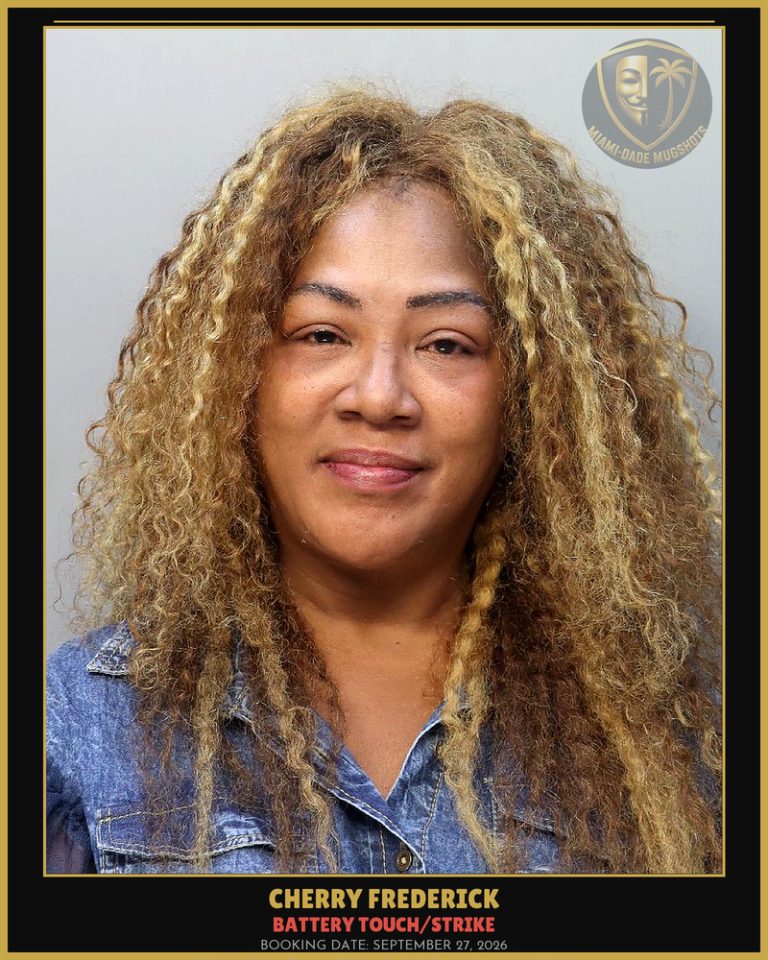 Frederick Cherry Yvonne Arrested – BATTERY TOUCH/STRIKE – Miami-Dade County (September 27, 2026)