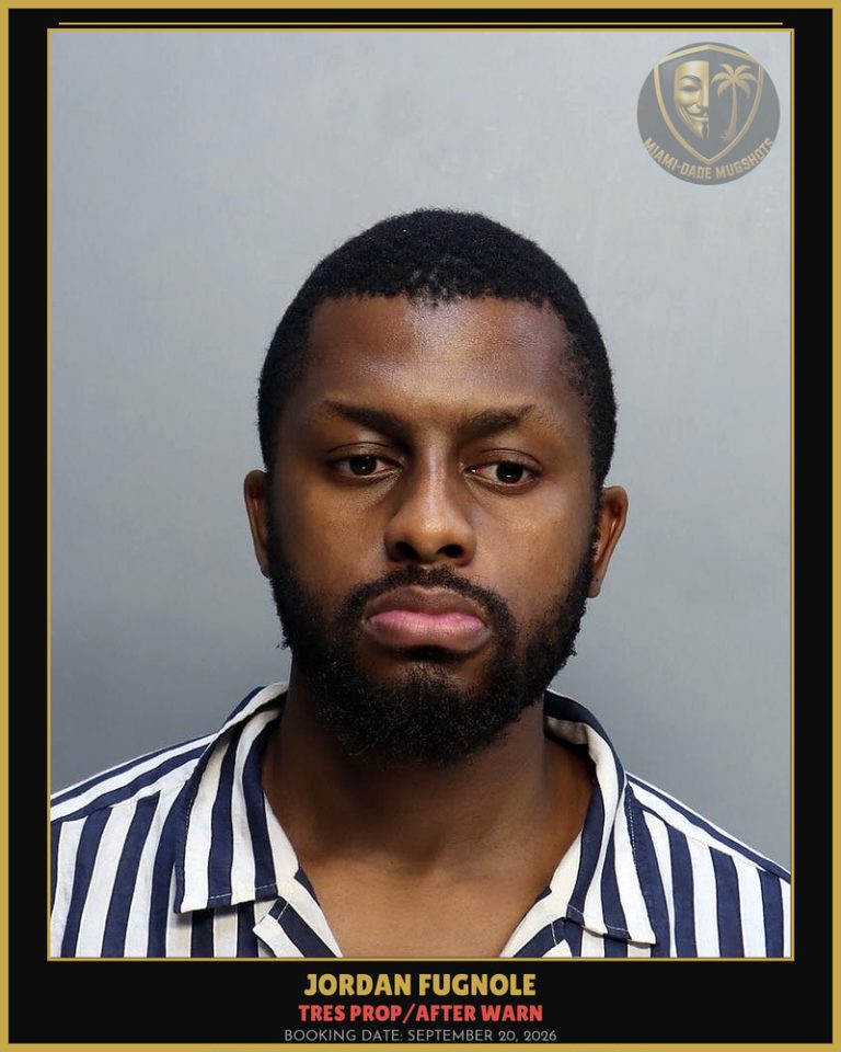 Fugnole Jordan  Armari Arrested – TRES PROP/AFTER WARN – Miami-Dade County (September 20, 2026)