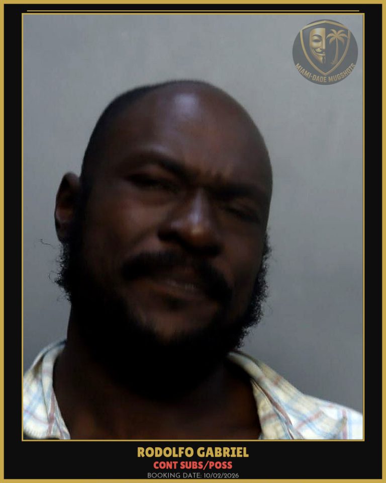 Gabriel Rodolfo Arrested – CONT SUBS/POSS – Miami-Dade County (Unknown)