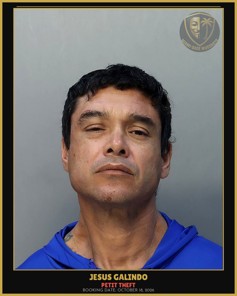 Galindo Jesus Arrested – Petit Theft – Miami-Dade County (October 18, 2026)