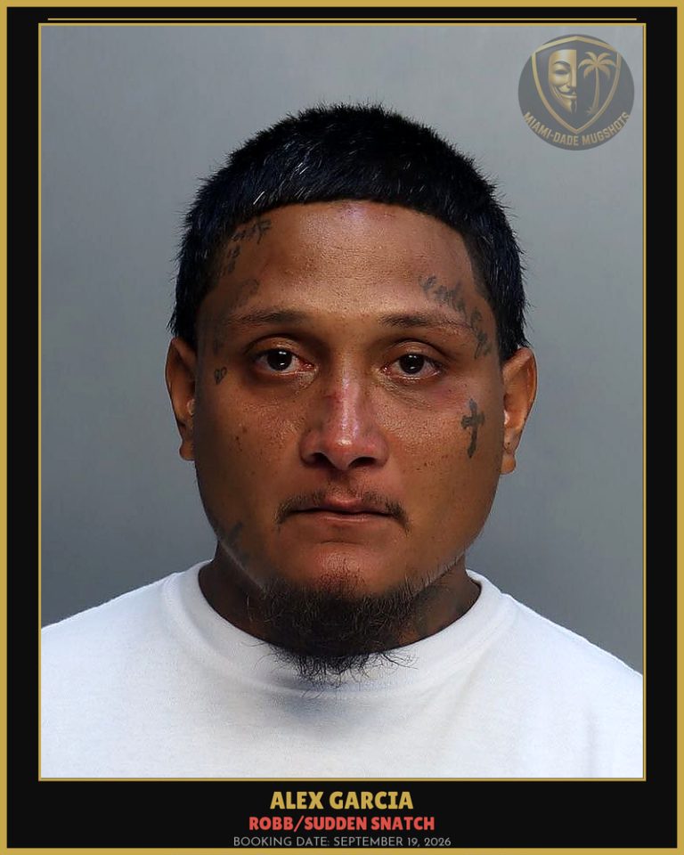 Garcia Alex Arrested – ROBB/SUDDEN SNATCH – Miami-Dade County (September 19, 2026)