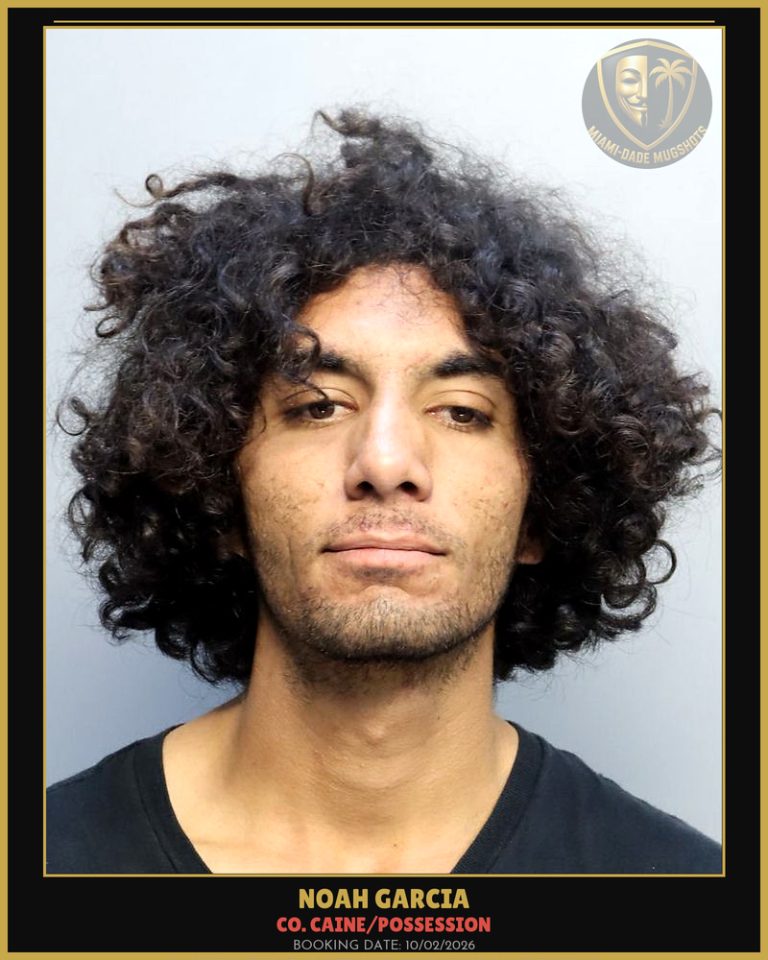 Garcia Noah Edguardo Arrested – Co. Caine/POSSESSION – Miami-Dade County (Unknown)
