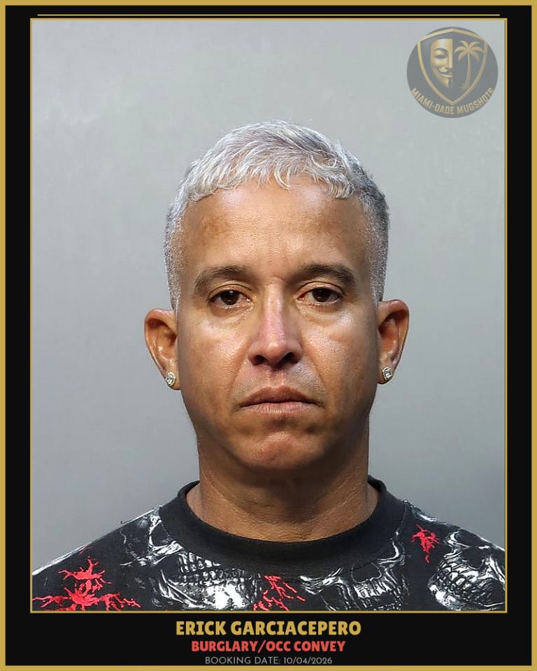 Garciacepero Erick M Arrested – BURGLARY/OCC CONVEY – Miami-Dade County (Unknown)