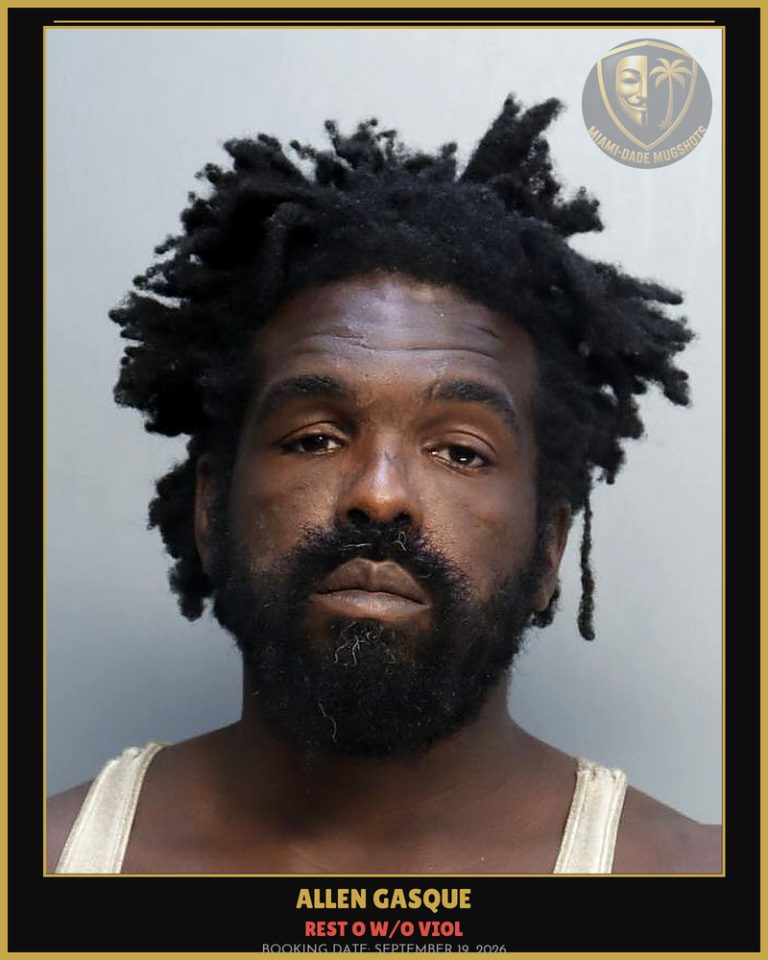 Gasque Allen  Mathew Arrested – REST O W/O VIOL – Miami-Dade County (September 19, 2026)