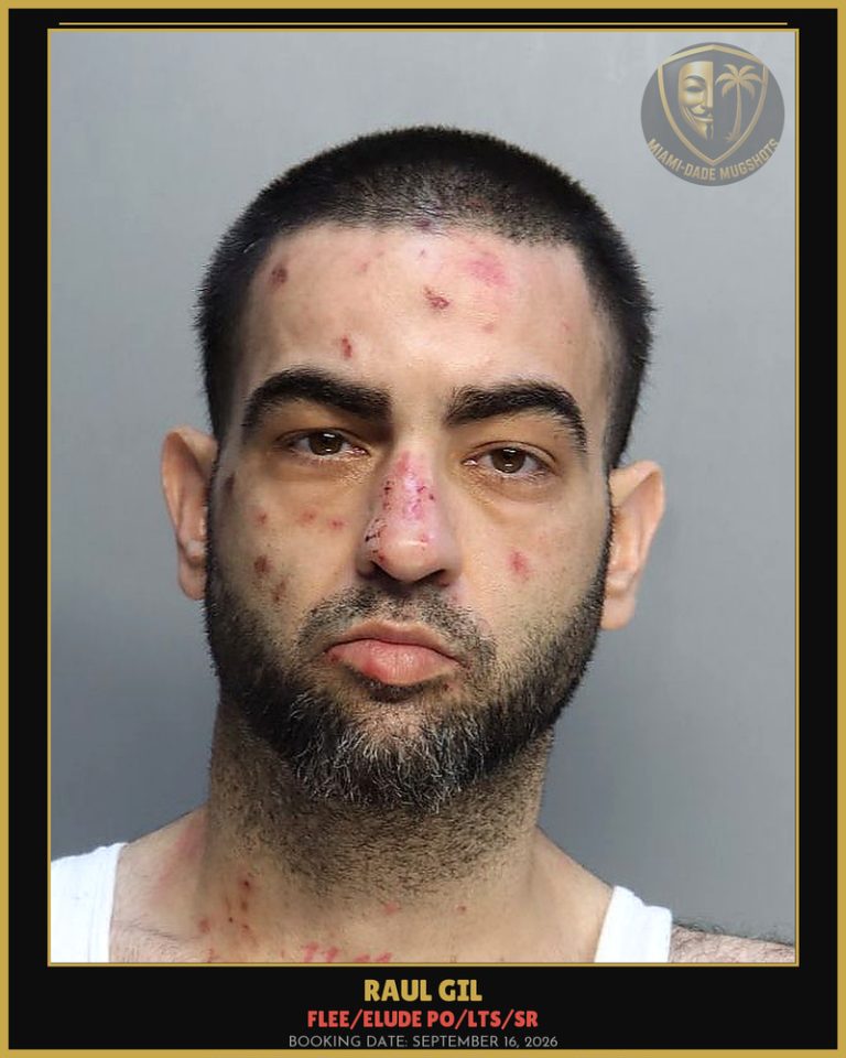 Gil Raul Arrested – FLEE/ELUDE PO/LTS/SR – Miami-Dade County (September 16, 2026)
