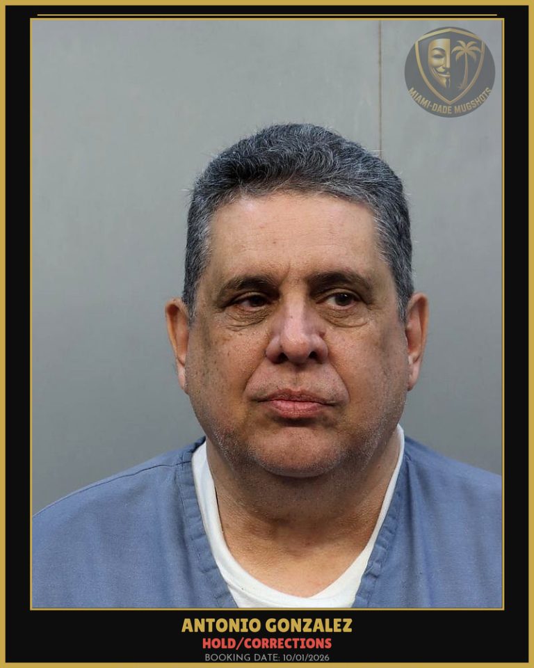 Gonzalez Antonio Arrested – HOLD/CORRECTIONS – Miami-Dade County (Unknown)