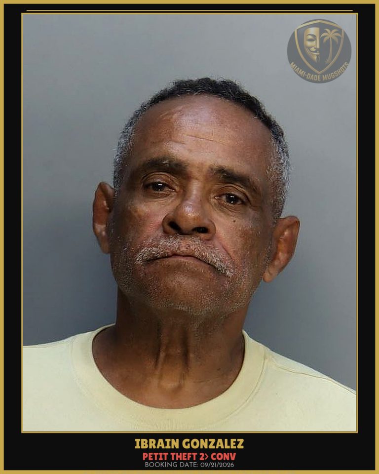 Gonzalez Ibrain Arrested – PETIT THEFT 2> CONV – Miami-Dade County (Unknown)