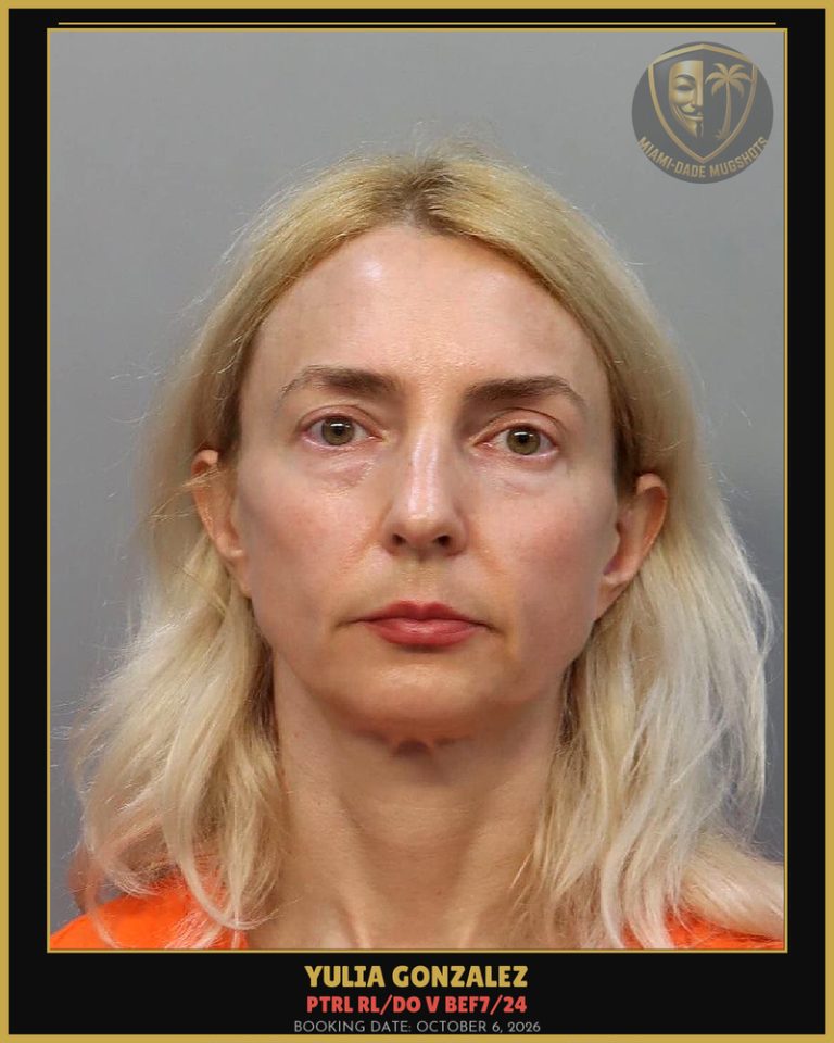 Gonzalez Yulia Arrested – PTRL RL/DO V BEF7/24 – Miami-Dade County (October 6, 2026)