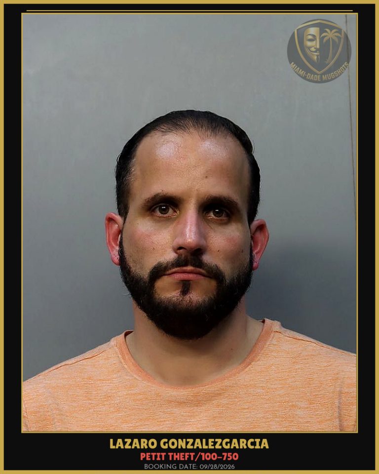 Gonzalezgarcia Lazaro  C Arrested – PETIT THEFT/100-750 – Miami-Dade County (Unknown)