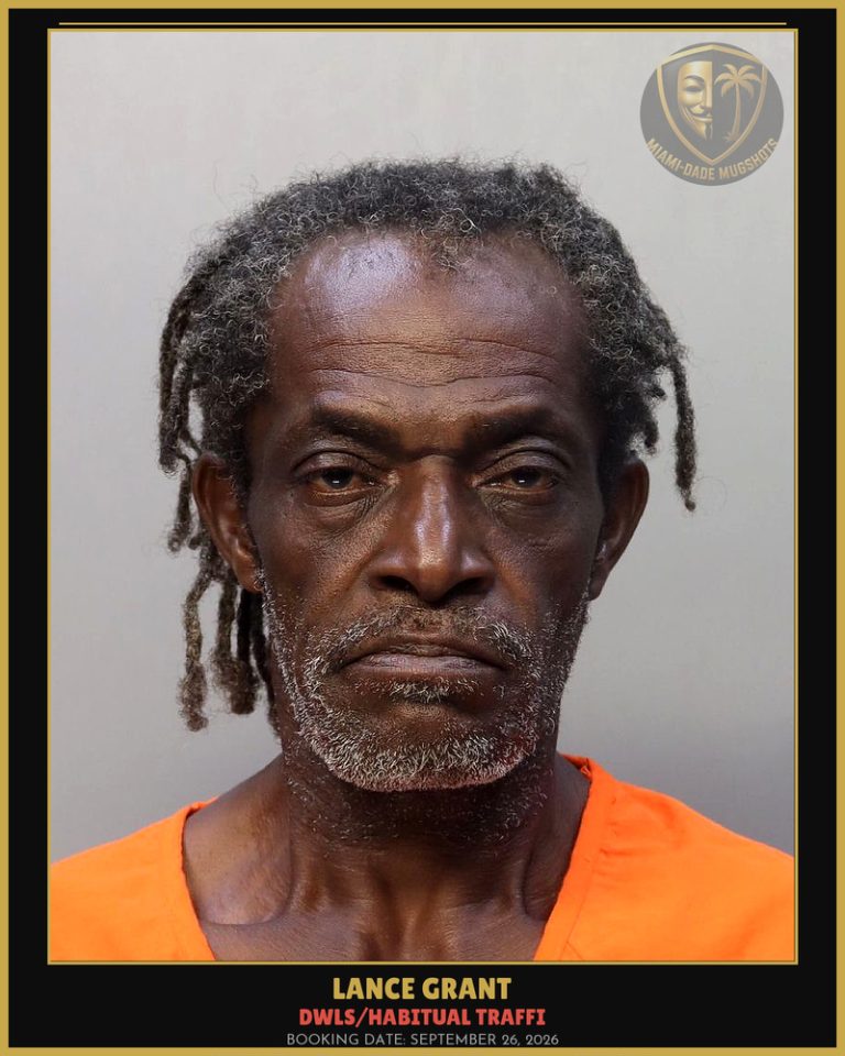 Grant Lance Calvin Arrested – DWLS/HABITUAL TRAFFI – Miami-Dade County (September 26, 2026)