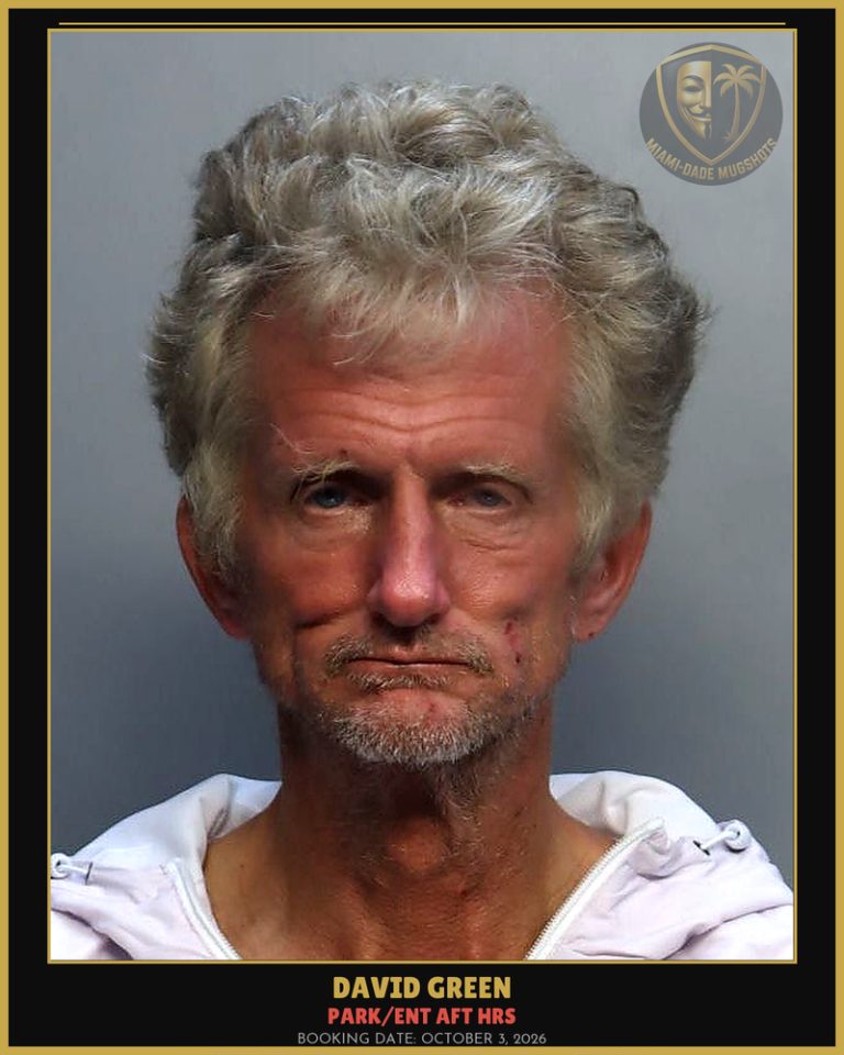 Green David Brian Arrested – PARK/ENT AFT HRS – Miami-Dade County (October 3, 2026)