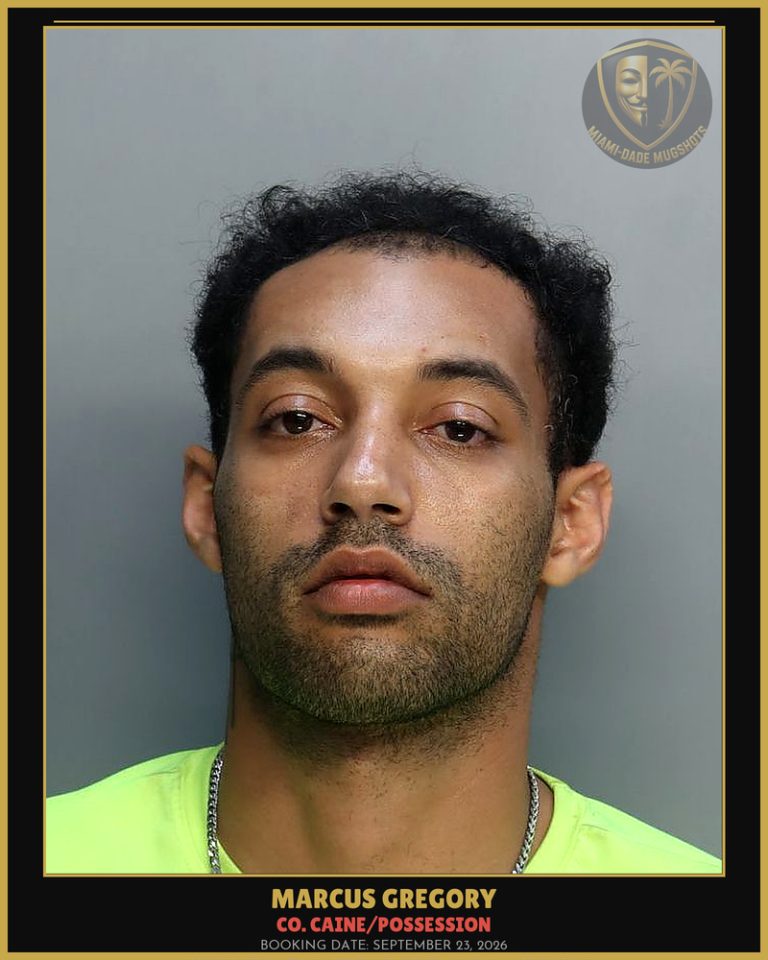 Gregory Marcus  Jacob Arrested – Co. Caine/POSSESSION – Miami-Dade County (September 23, 2026)