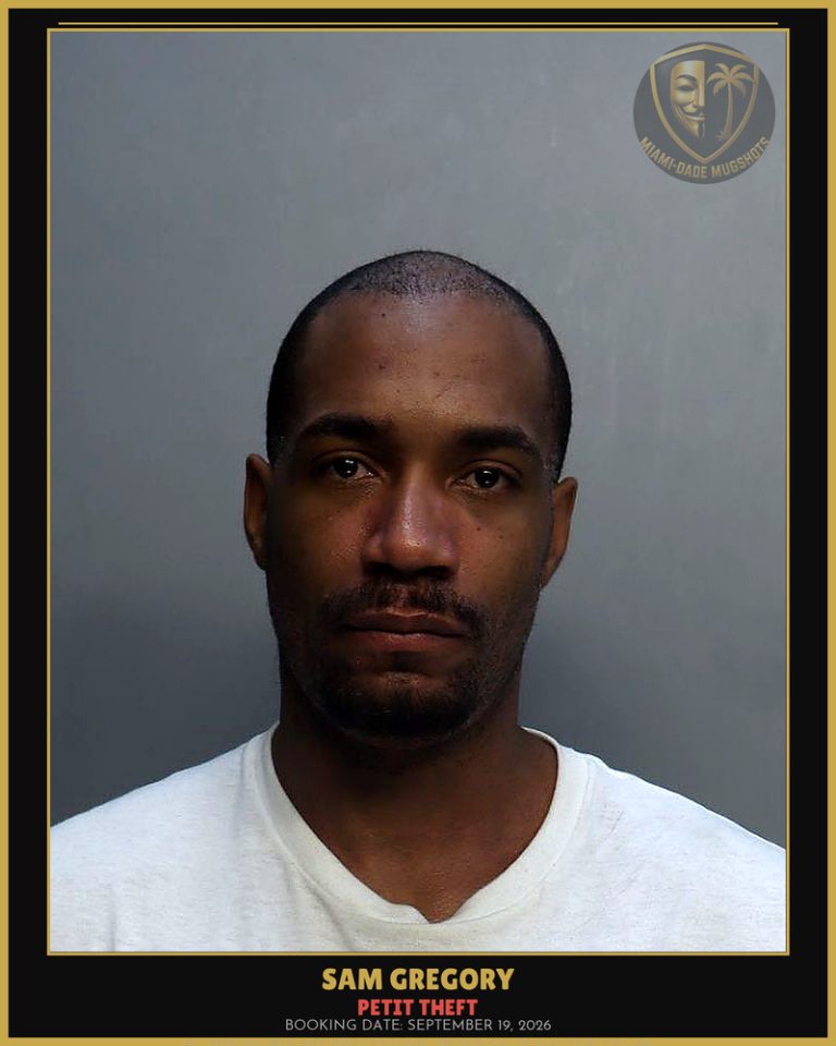 Gregory Sam Arrested – PETIT THEFT – Miami-Dade County (September 19, 2026)
