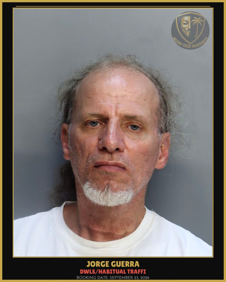 Guerra Jorge Arrested – DWLS/HABITUAL TRAFFI – Miami-Dade County (September 23, 2026)