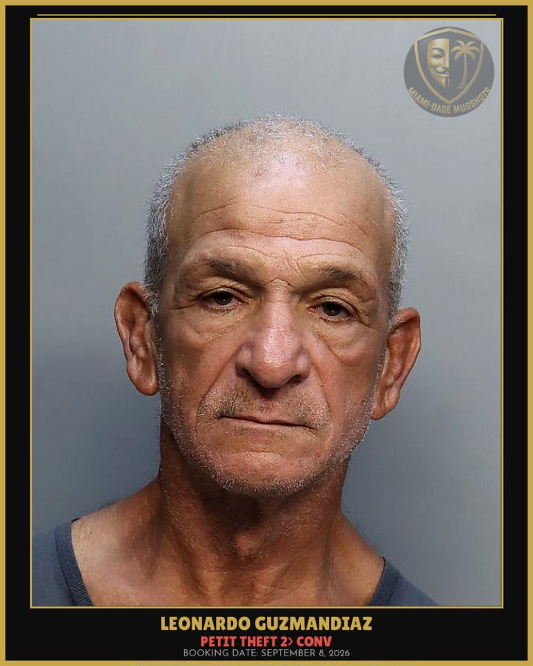 Guzmandiaz Leonardo Arrested – PETIT THEFT 2> CONV – Miami-Dade County (September 8, 2026)