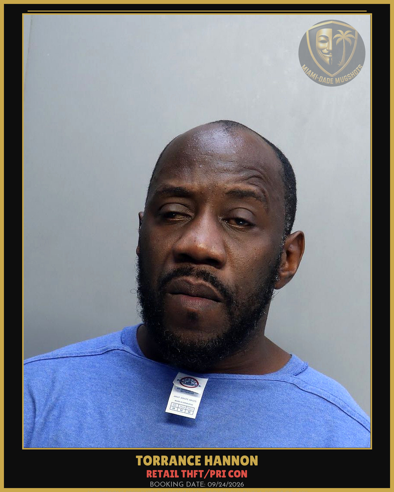 Hannon Torrance Arrested – Retail Thft/Pri Con – Miami-Dade County (Unknown)