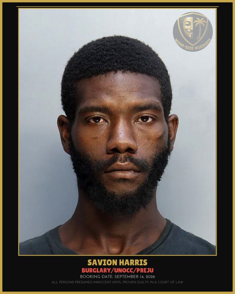 Harris Savion  Delnico Arrested – BURGLARY/UNOCC/PREJU – Miami-Dade County (September 14, 2026)