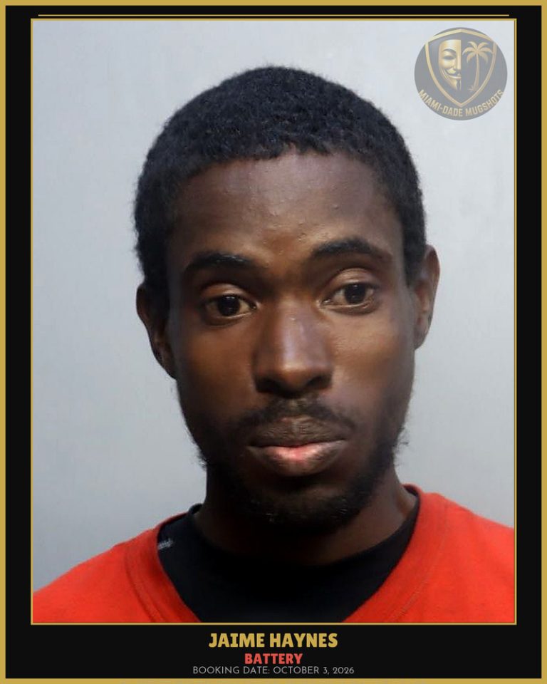 Haynes Jaime Ricardo Arrested – BATTERY – Miami-Dade County (October 3, 2026)