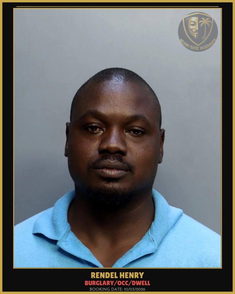 Henry Rendel Arrested – BURGLARY/OCC/DWELL – Miami-Dade County (Unknown)