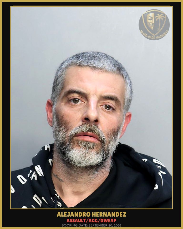 Hernandez Alejandro  Jose Arrested – ASSAULT/AGG/DWEAP – Miami-Dade County (September 20, 2026)