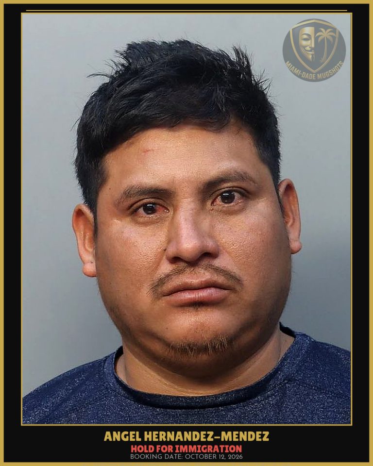 Hernandez-Mendez Angel Arrested – HOLD FOR IMMIGRATION – Miami-Dade County (October 12, 2026)