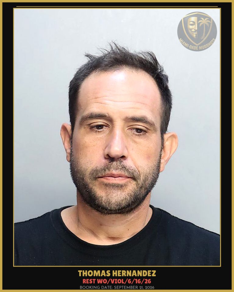Hernandez Thomas Arrested – REST WO/VIOL/6/16/26 – Miami-Dade County (September 21, 2026)